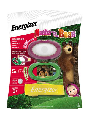 Čelová svítilna pro děti Energizer Máša a Medvěd