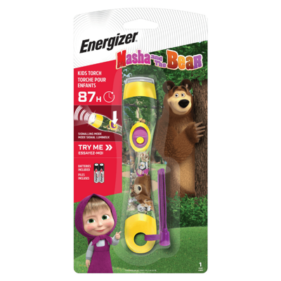 Ruční svítilna pro děti Energizer Máša a Medvěd
